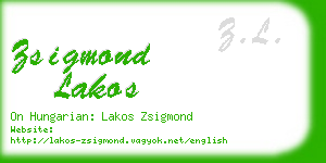 zsigmond lakos business card